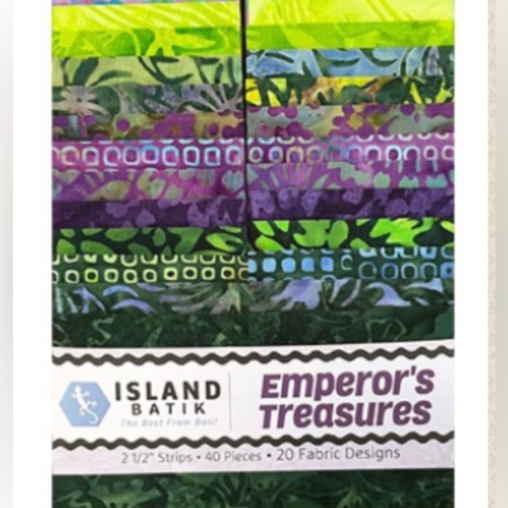 Emperor’s Treasures cotton fabric strip set/jelly roll batiks by Island …